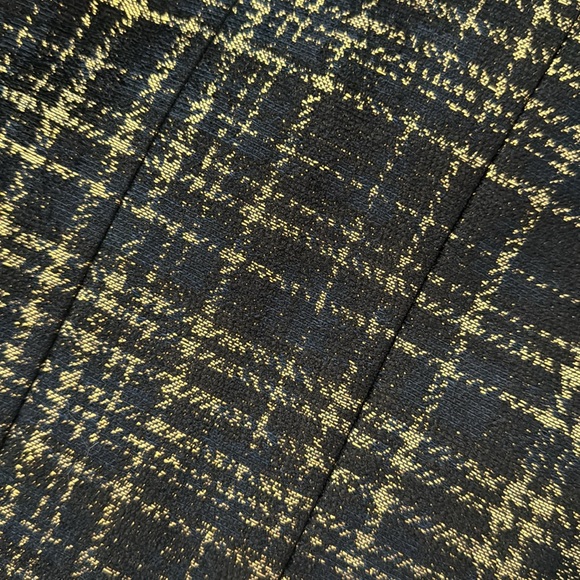 Elie Tahari Jezebel Metallic Double Breasted Tweed Blazer in Black / Gold Sz 10 - Picture 10 of 14